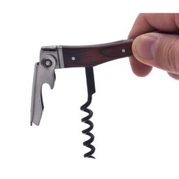Laguiole vinopsamlingskasse, 4 tilbehør, proptrækker, prop, termometer, hældebeholder med prop, Pakka og rustfrit stål, sort