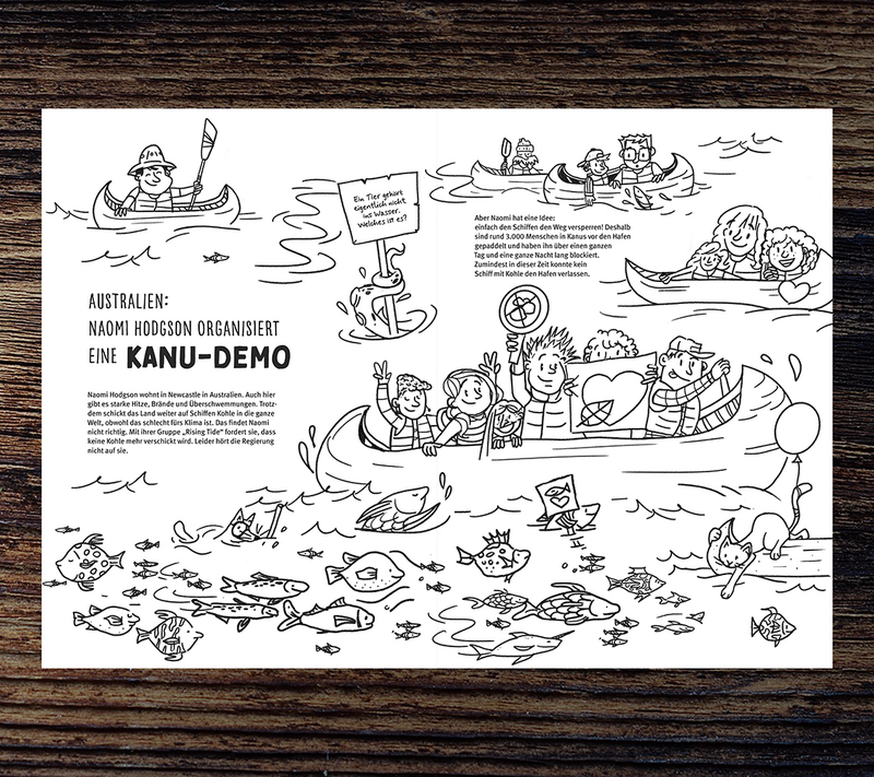 Climate protection coloring book for children