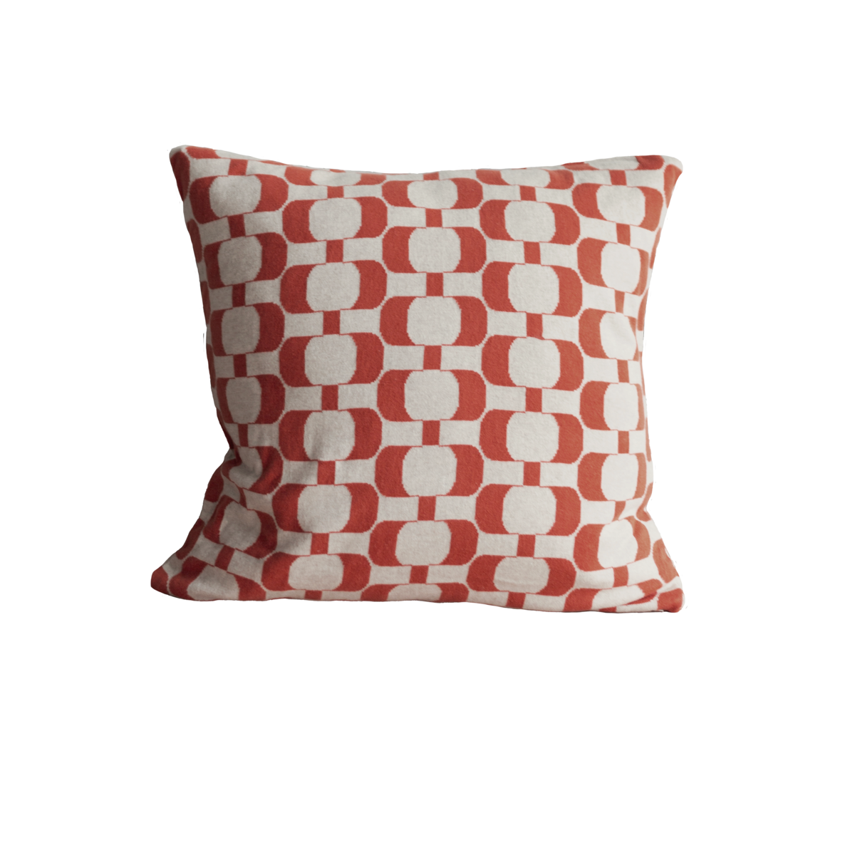 Edith Pillow-Cover Melon, Soft Jacquard Knitted Cotton