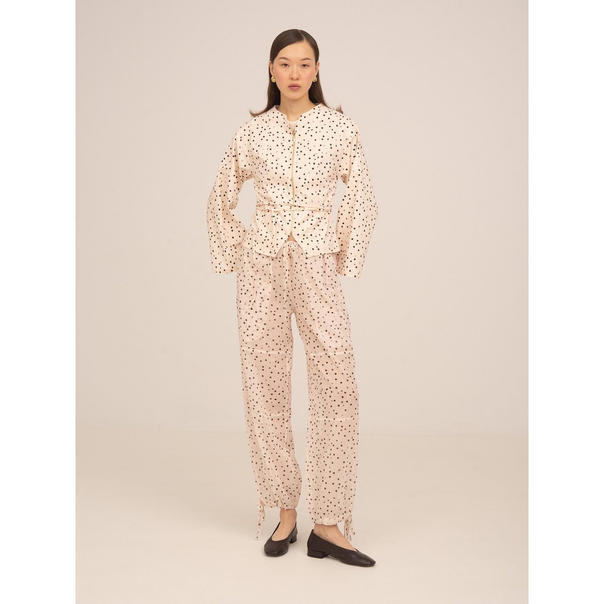 Cream Polka Dot Fuji Jacket