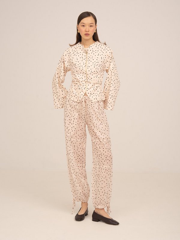 Creme polka Dot Fuji jakke