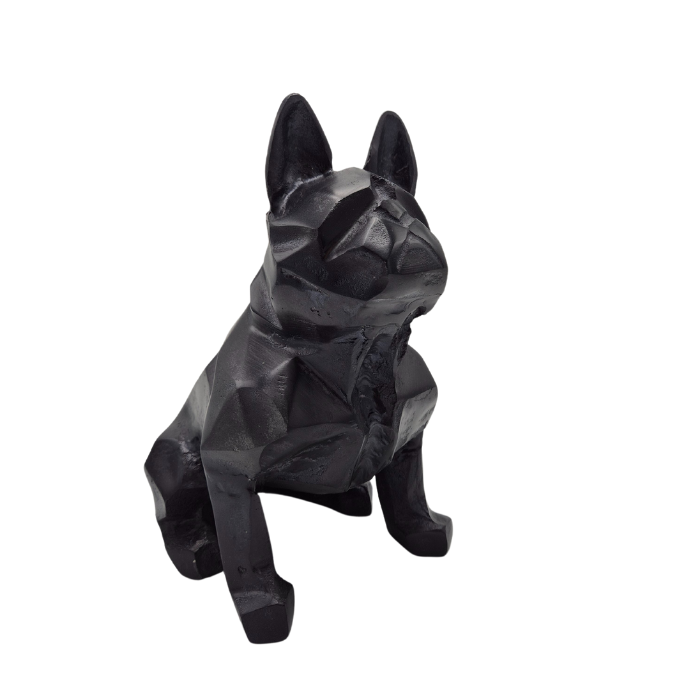 French bulldog statue black