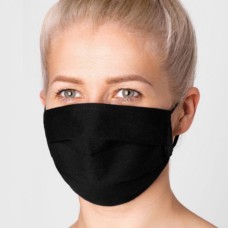 Waschbare Mundmaske Schwarz