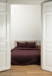 Deep Purple Washed Linen Pillow Case