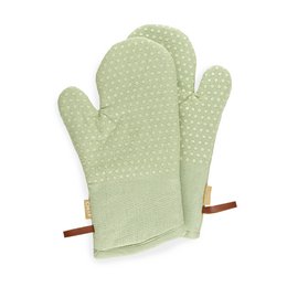 CH&F Ofenhandschuhe 100 % Baumwolle | Silikonpunkte | 18x33cm