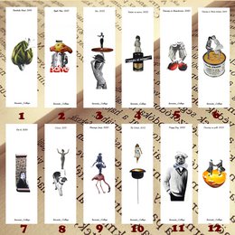 Bookmarks with print of paper collage