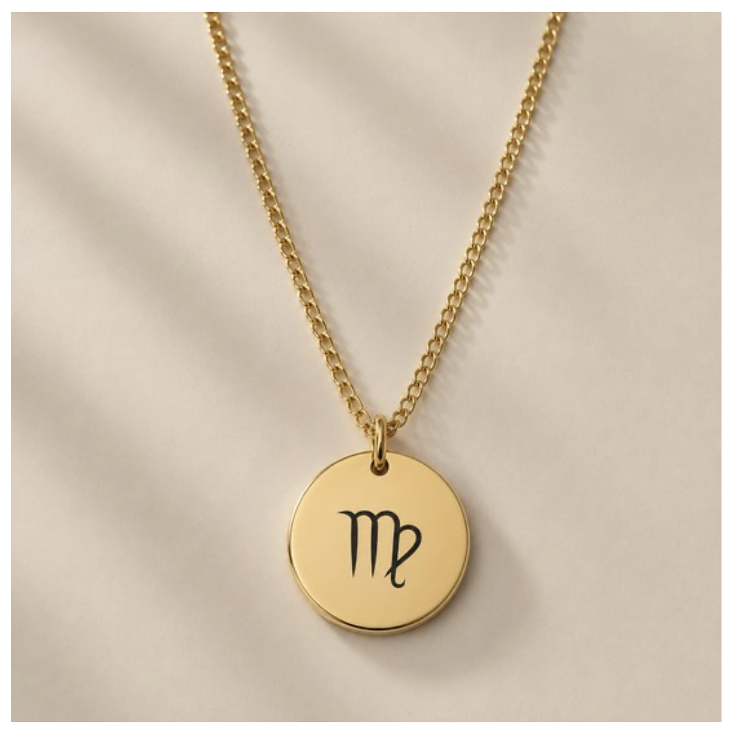 Zodiac Sign Necklace Gold Virgo / Virgo