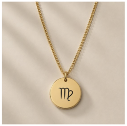 Zodiac Sign Necklace Gold Virgo / Virgo