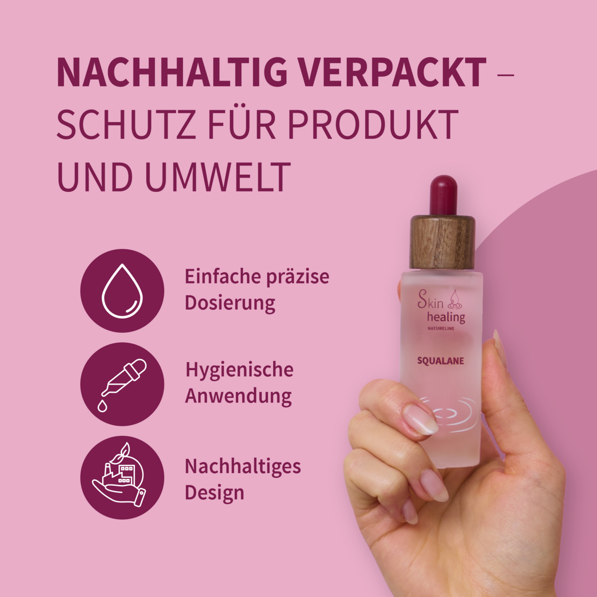 Squalane Gesichtsöl aus 100% biobasiertem Zuckerrohr