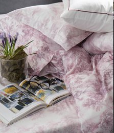 Satin sengetøj sæt Toile Mouve