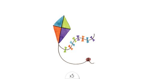 Temporary tattoo: kite