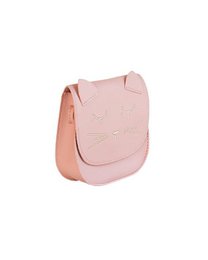 Children's shoulder bag - Mina the minimalist cat Pink