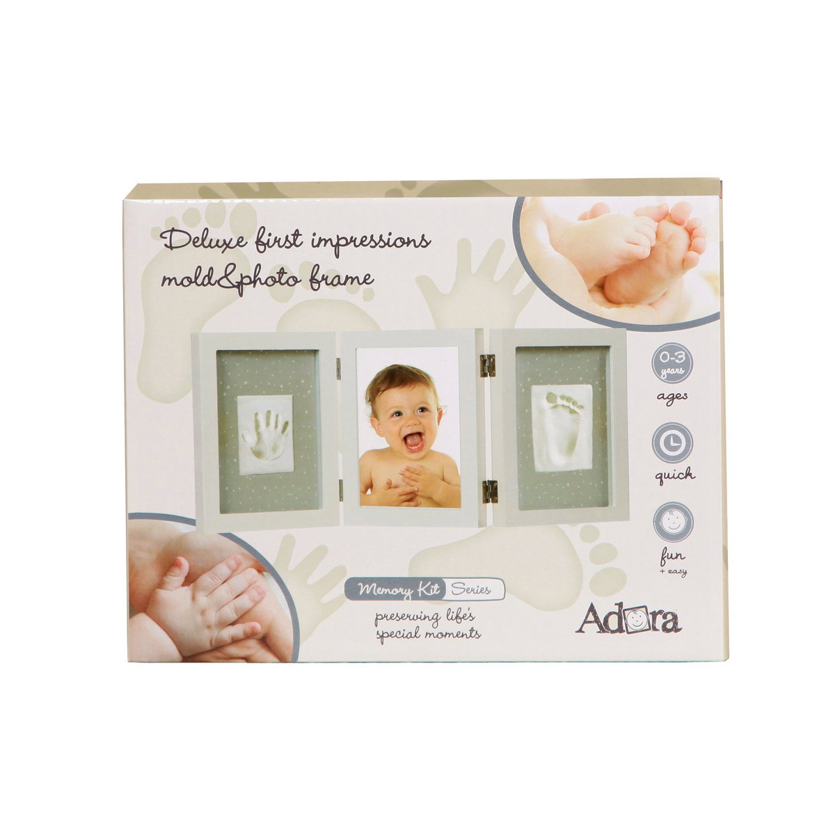 Adora Triple Frame – Baby Keepsake-rammesæt