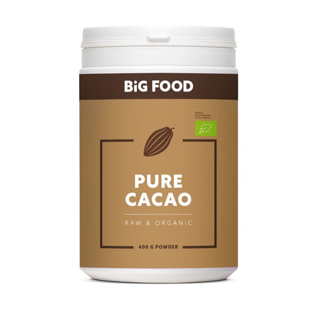 Big Food - Puur cacaopoeder, rauw en biologisch - 400 g