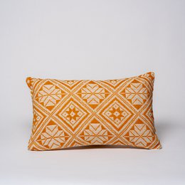 Dokmai orange decorative pillow cover
