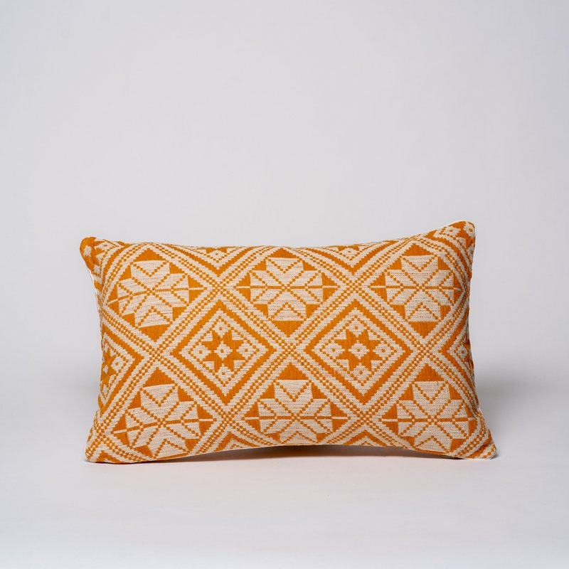 Dokmai orange decorative pillow cover