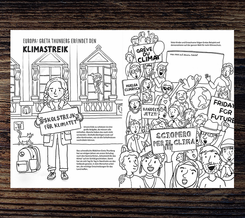 Climate protection coloring book for children