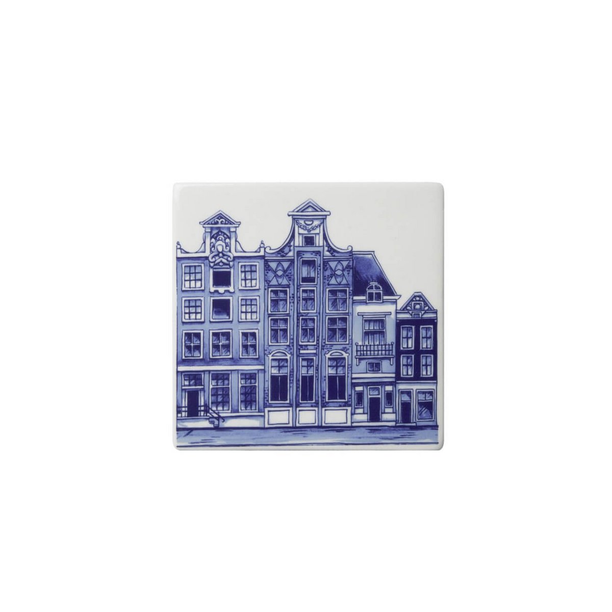Tegel Grachtenpanden nr.3 - Delfts blauw - 13 cm