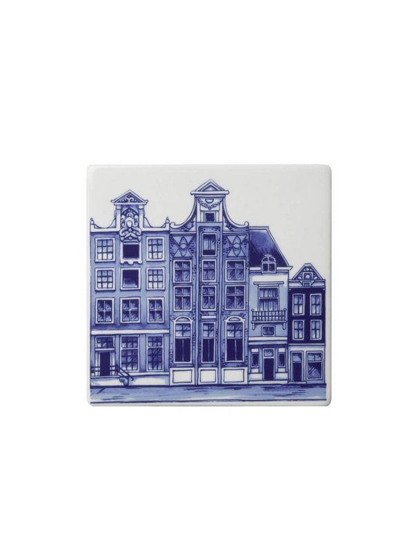 Tegel Grachtenpanden nr.3 - Delfts blauw - 13 cm