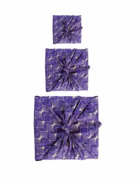 Papel de regalo Furoshiki Papel de regalo de tela con diamantes color ciruela