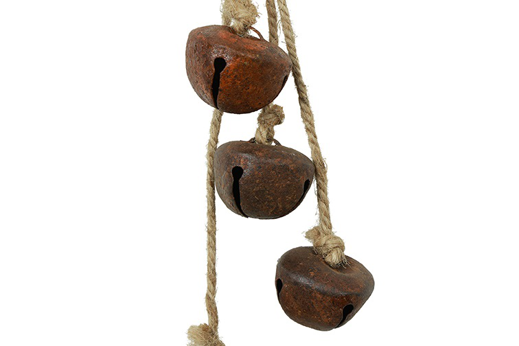 Kersthanger belletjes Jort roest-24x3x3CM