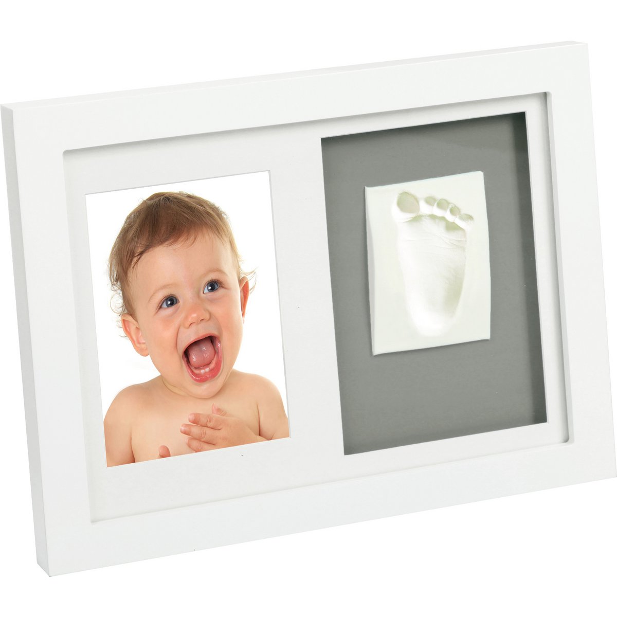 Adora Horizontal Frame – Photo & Baby Hand/Footprint, Medium