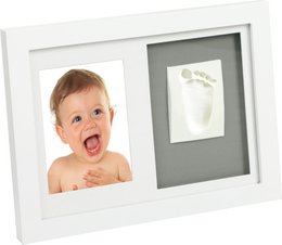 Adora Horizontal Frame – Photo & Baby Hand/Footprint, Medium