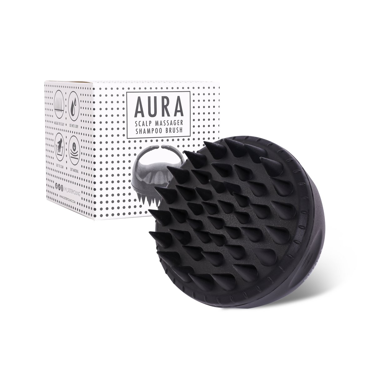 Sister Young l AURA Scalp Massager Brush for Washing and Head Massage