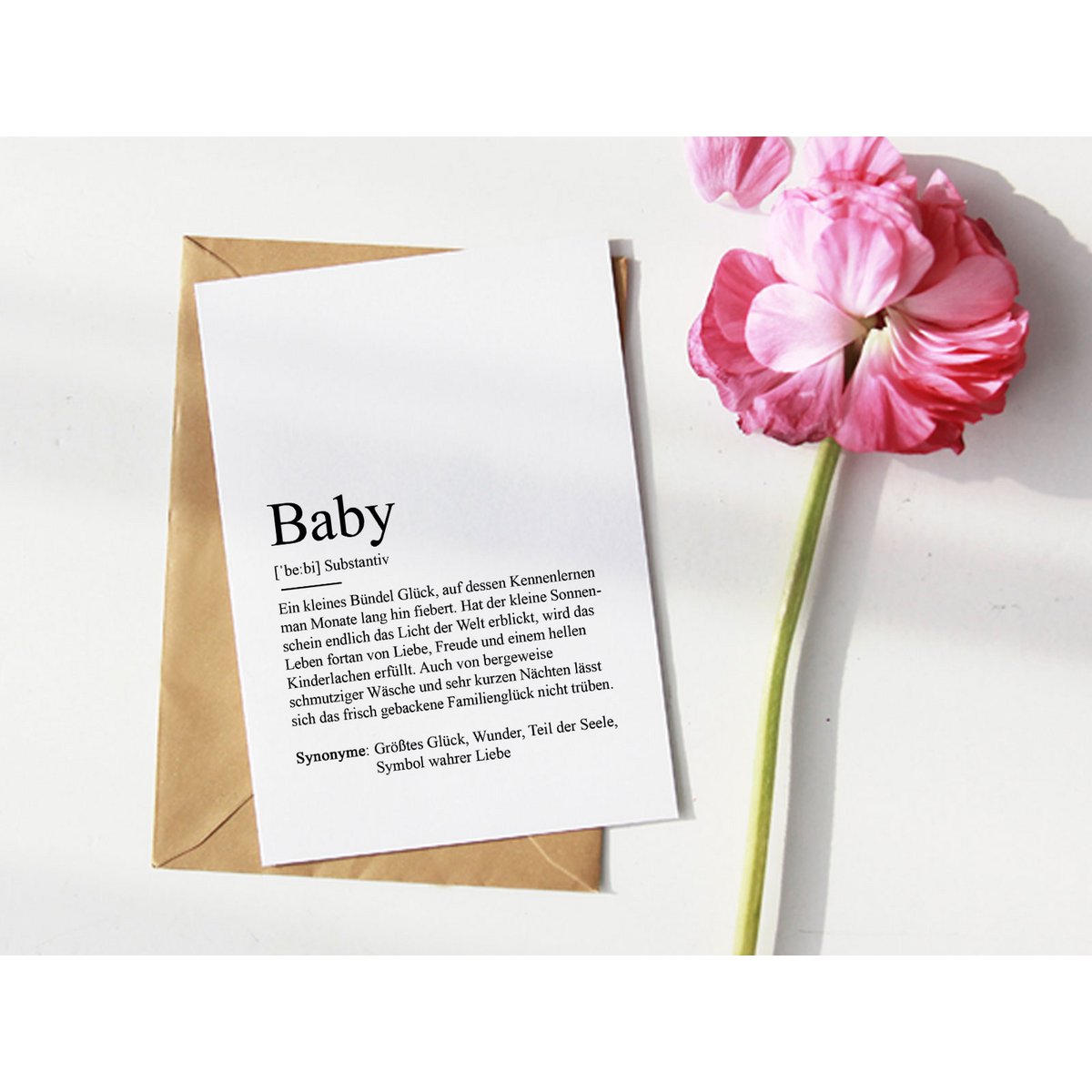 Definition "Baby" greeting card