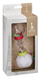 Sophie the giraffe soft maracas rattle in white gift box