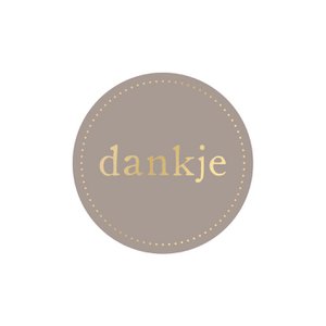 Stickers Dankje | Goudfolie