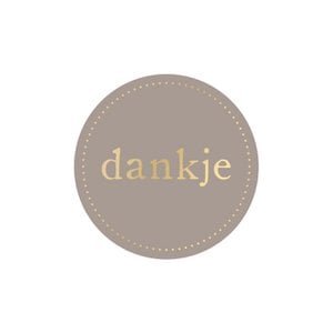 Stickers Dankje | Goudfolie