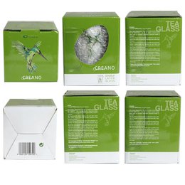 Creano Doppelwand-Teeglas Kolibri 250ml grün Geschenkbox
