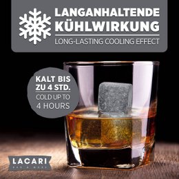 Sæt med 9 whiskysten lavet af vulkansk sten | Til kølede drikkevarer uden at blive udvandet
