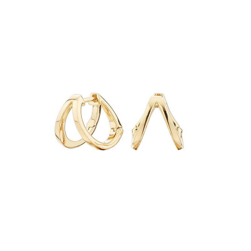 Gold Plated Double Creole Earrings