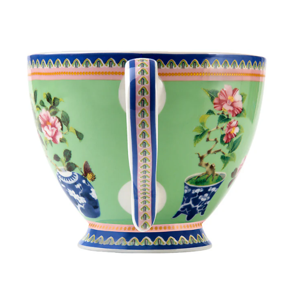 M&W Jardin Mug 400ml, Camelia Green, giftbox