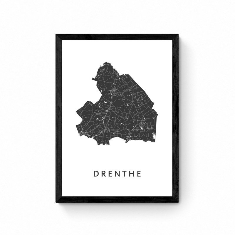 Drenthe Province Map - Map Poster