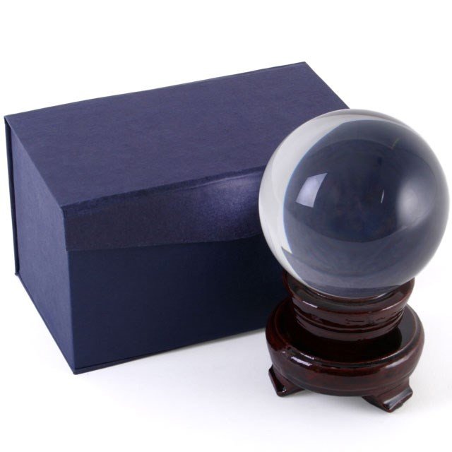 Sfera di cristallo da 8 cm con base