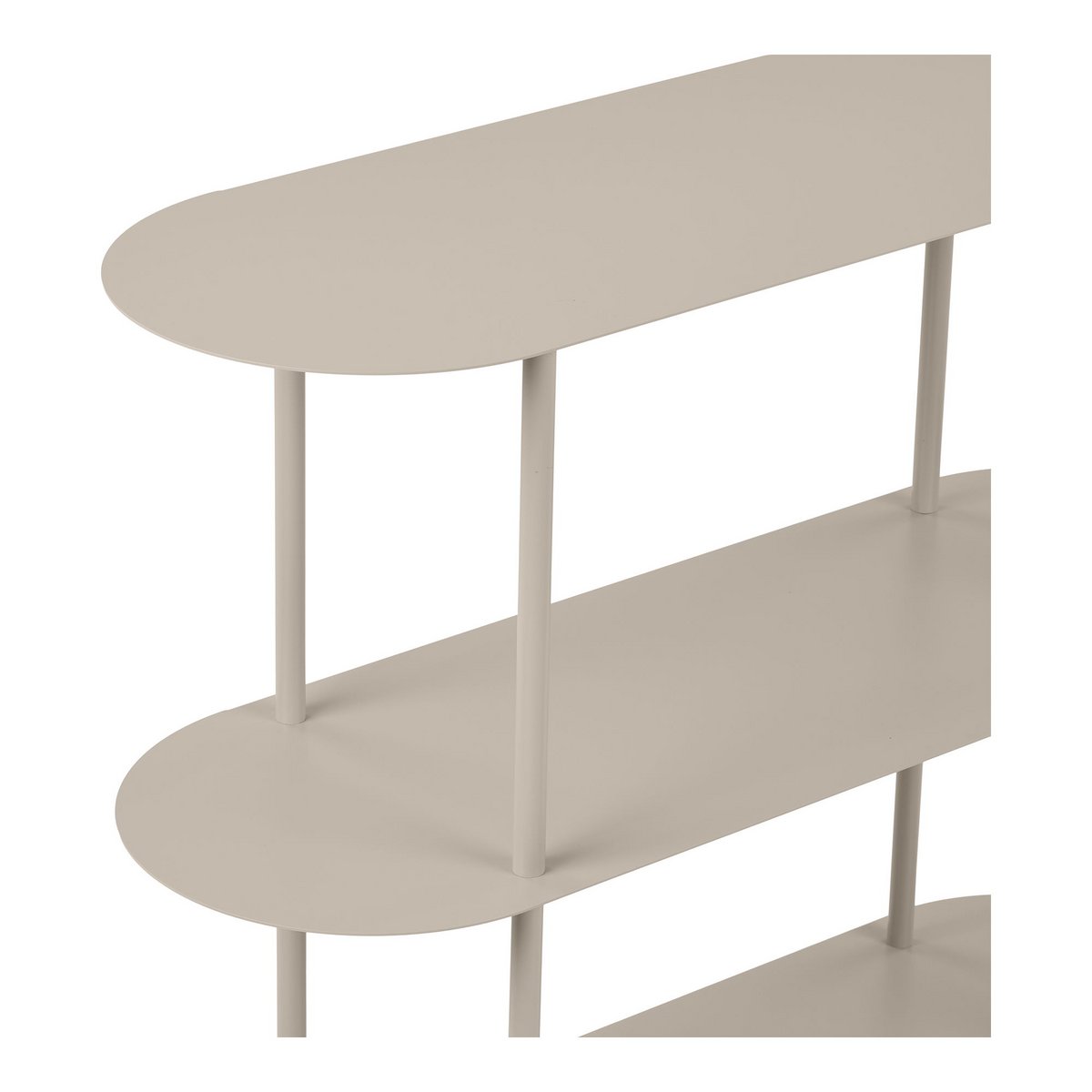 Rieti Open kast, 3 planken, metaal, zand, 31x90x81 cm