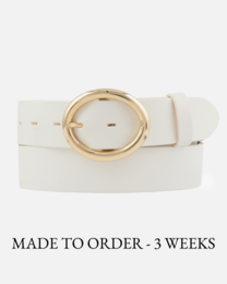 MADE TO ORDER Calvin | Vintage Round Buckle Leather Belt