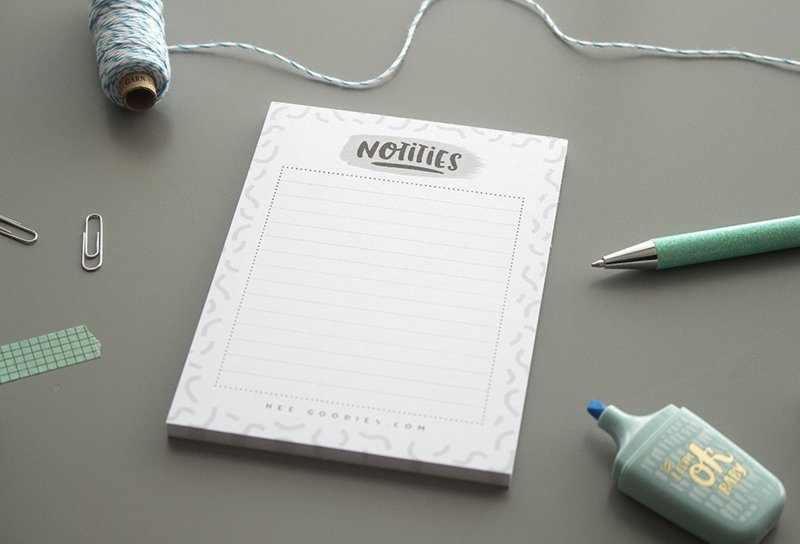 Stationery Set Notepad Shopping List A6 // Set 2 Pieces