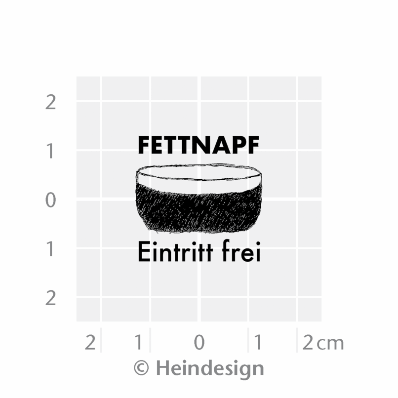 Kleiner Stempel: Fettnapf