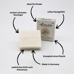 Mydło naturalne stałe delikatne kokos (mydło dla dzieci)