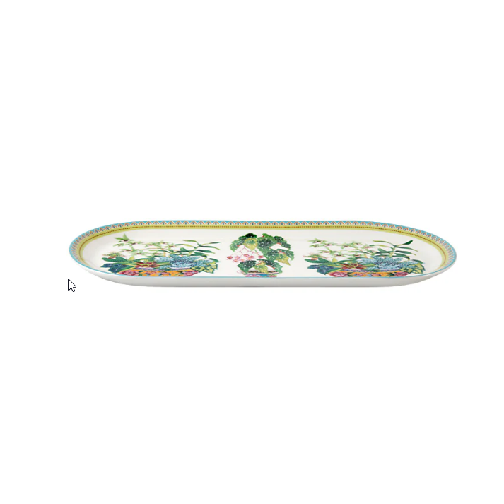 M&W Jardin Cake Plate 25x11,5cm, Orchid white, giftbox