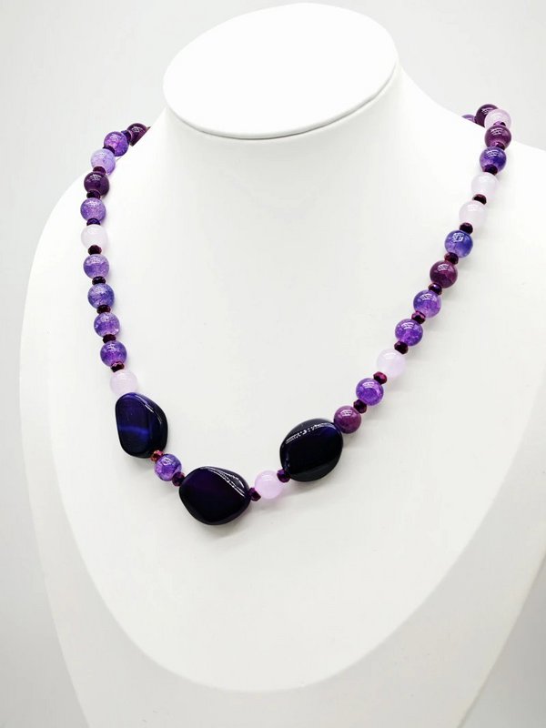 Collier sautoir fantaisie pierre