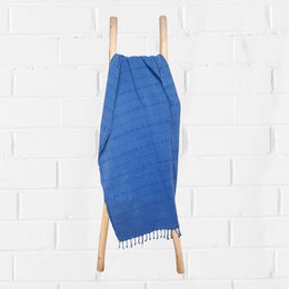 Asciugamano turco lavaggio in pietra - blu