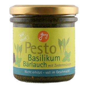 Biologische pesto van basilicum en daslook