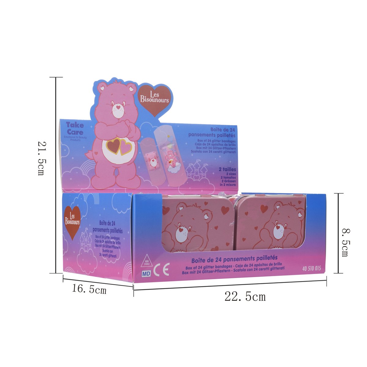 Care Bears - Scatola per bende in metallo (24 bende)
