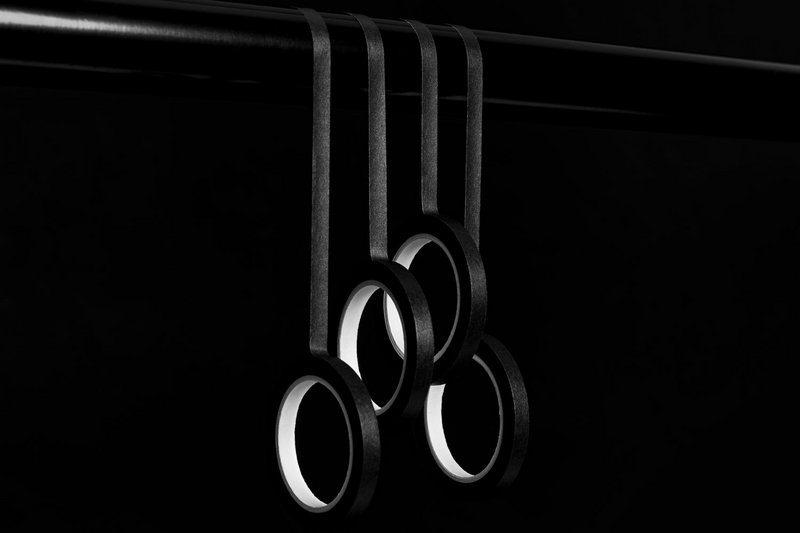 set di nastri washi neri sottili