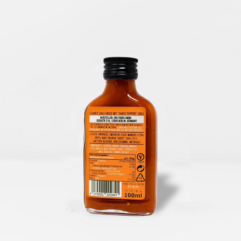 Salsa piccante Crazy Bastard - Ghost Pepper & Mango 100ml